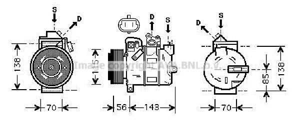 AVA QUALITY COOLING Компрессор, кондиционер OLK357